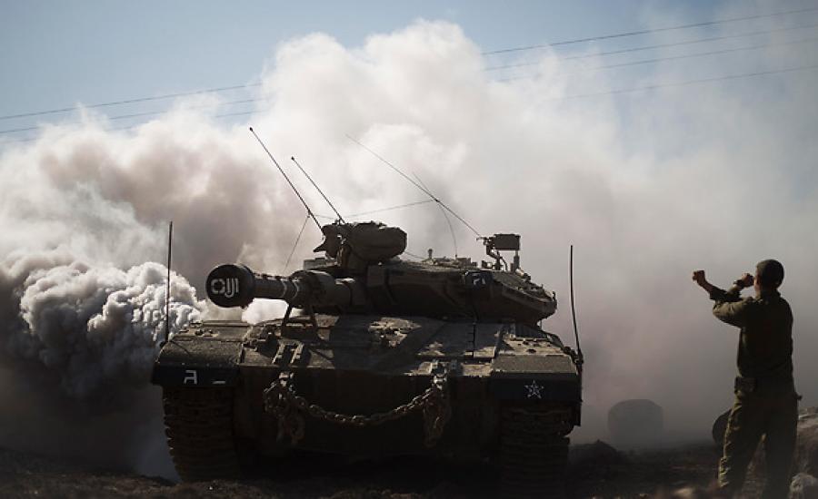 الجيش الاسرائيلي في محيط غزة 
