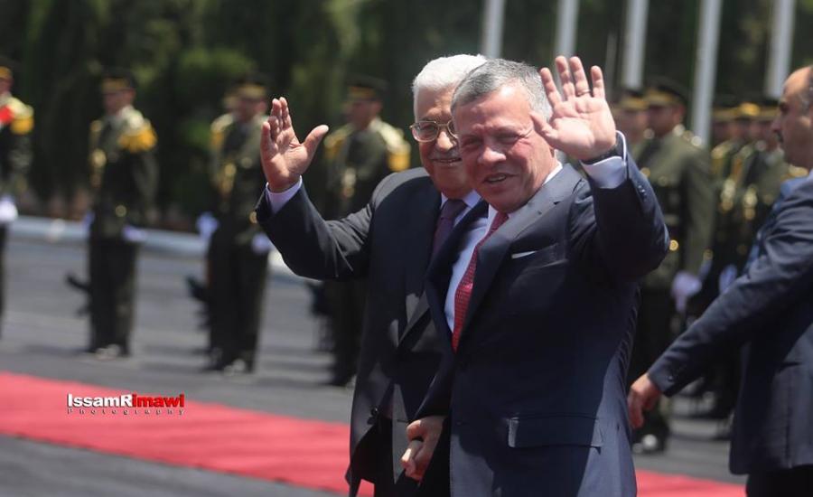 الملك الأردني يصل رام الله للقاء الرئيس عباس