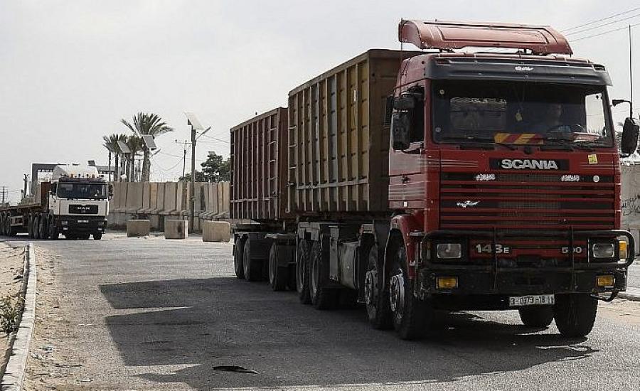 تصدير بضائع من غزة الى الضفة الغربية 