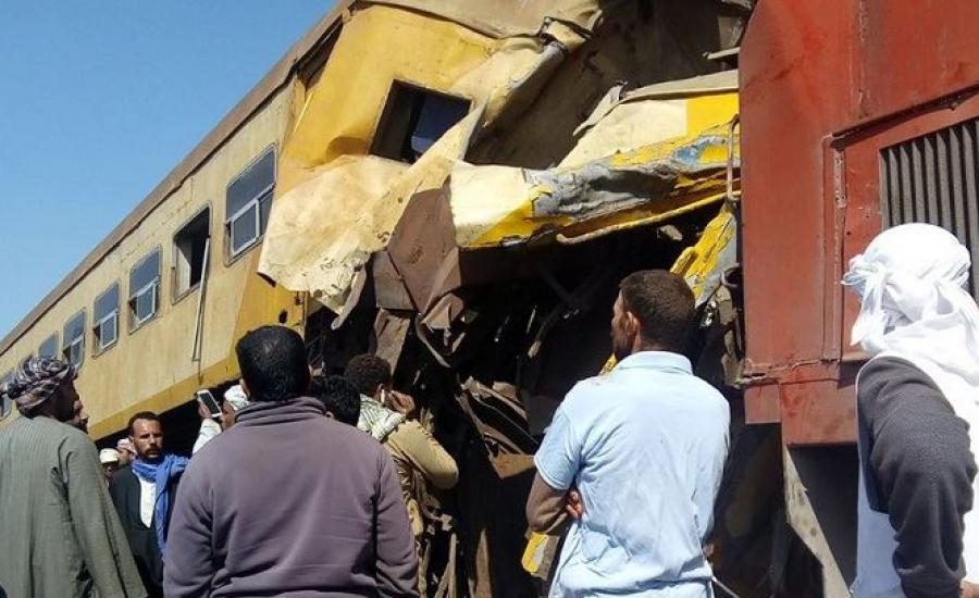 تصادم قطارين في مصر 