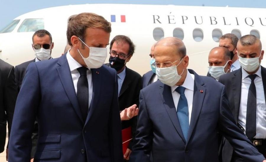 macron-aoun-beyrouth