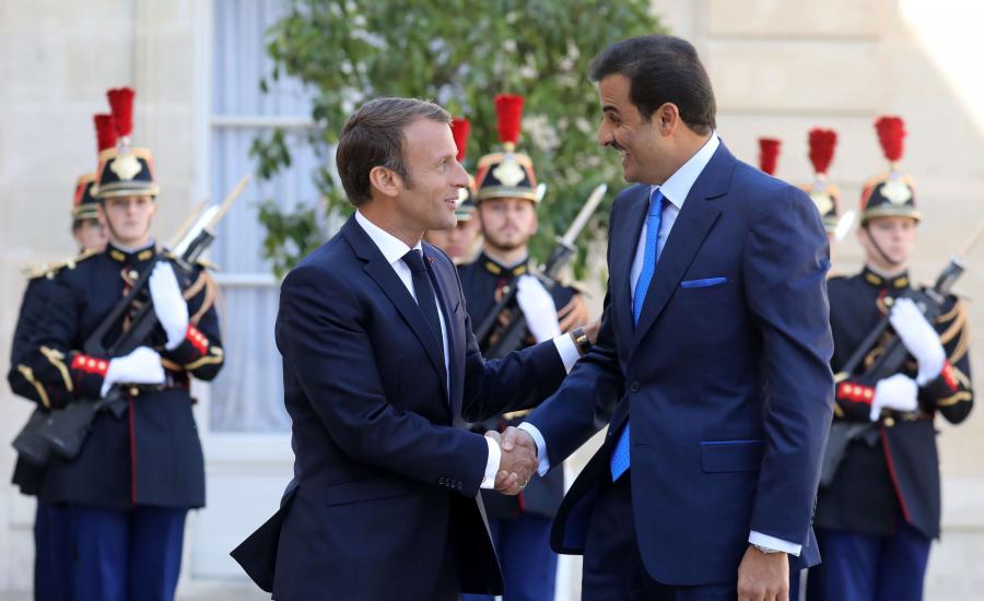 امير قطر والرئيس الفرنسي 