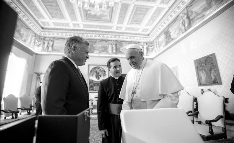 العاهل الاردني والبابا والقدس 
