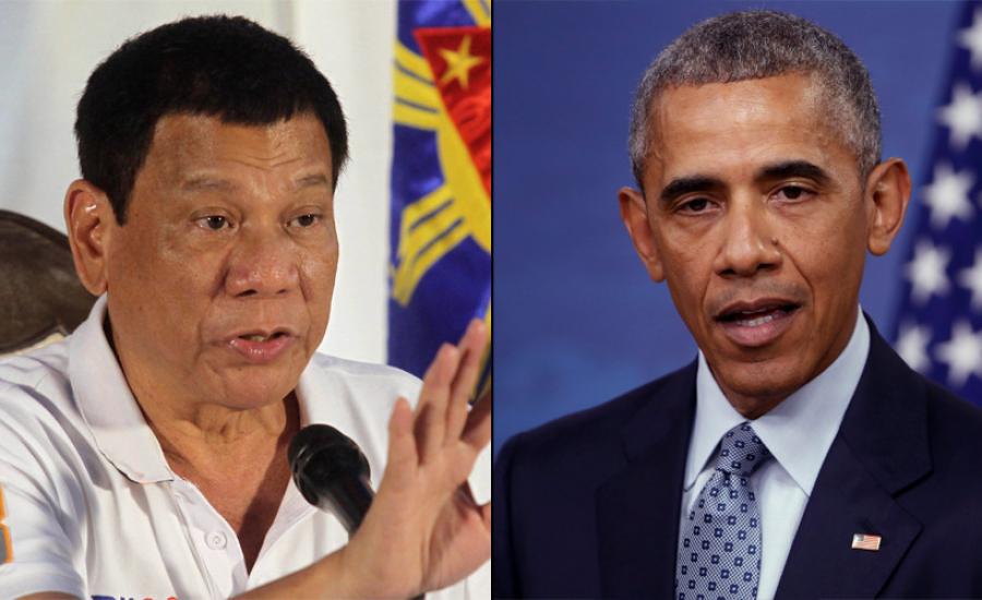 الرئيس الفلبيني يشتم اوباما 