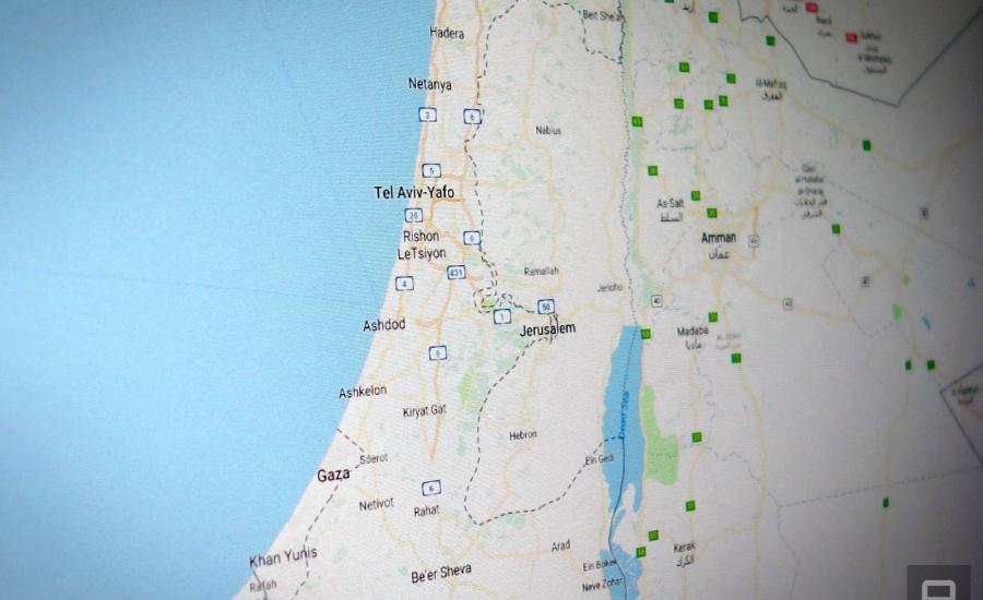 غوغل وىبل وخارطة فلسطين 