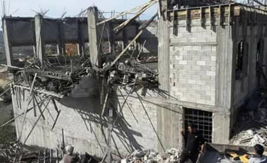 انهيار سقف مسجد طور البناء في سيلة الظهر جنوب جنين 