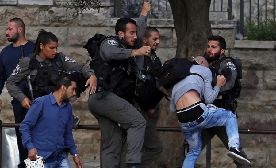 الشرطة الاسرائيلية تقمع متظاهرين في حيفا 