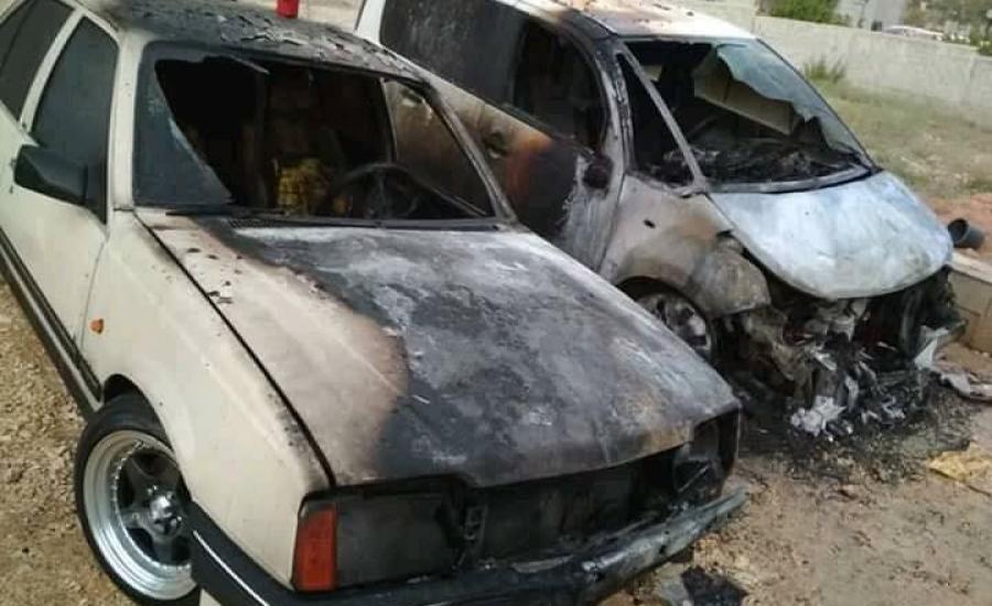 حرق سيارات في عوريف 