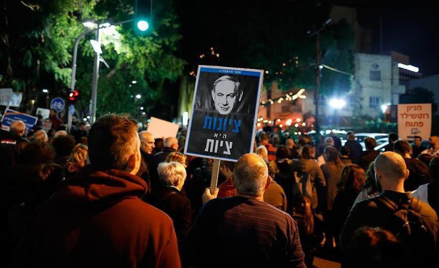 تظاهرة ضد نتنياهو في تل ابيب 