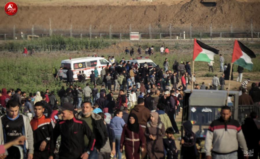 اصابات في مسيرات العودة بغزة 