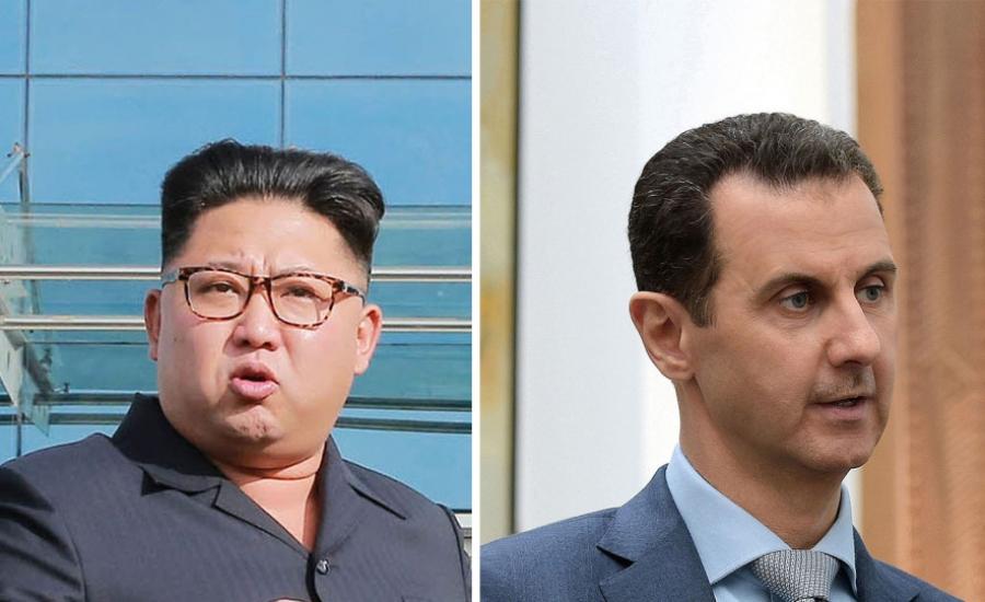 الزعيم الكوري الشمالي وبشار الاسد 