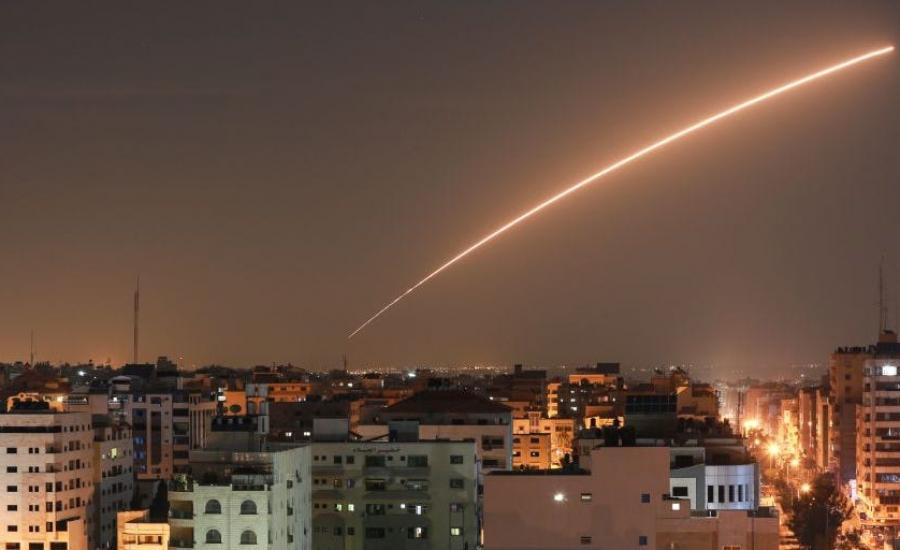 اطلاق صواريخ على عسقلان اثناء تواجد نتنياهو 