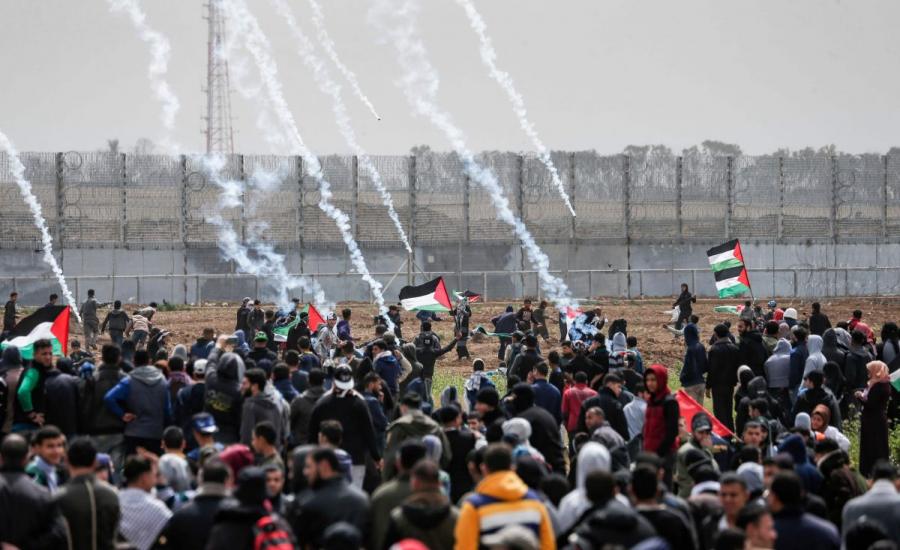 مظاهرات على حدود غزة في فعاليات ذكرى النكبة