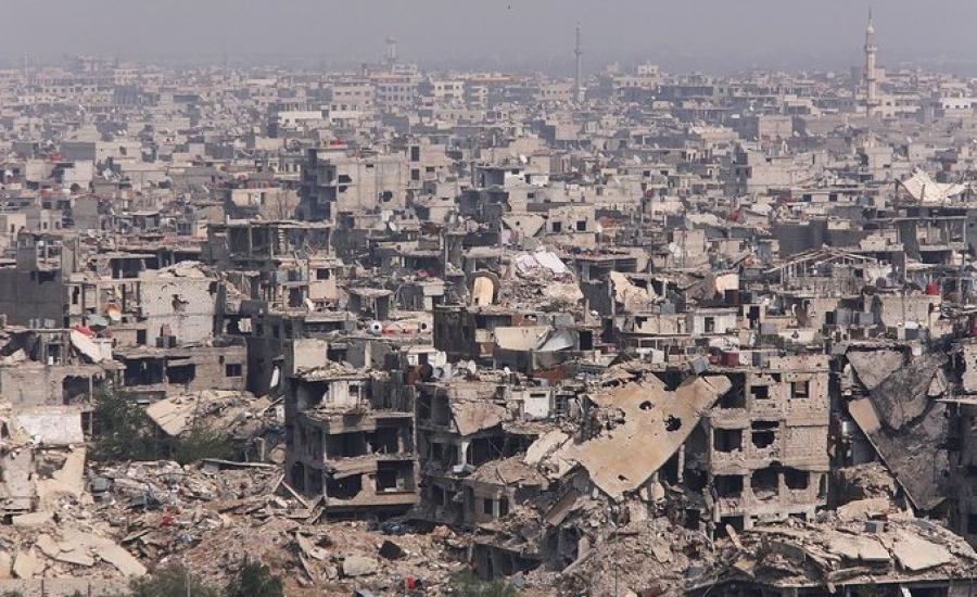 الدمار في مخيم اليرموك 