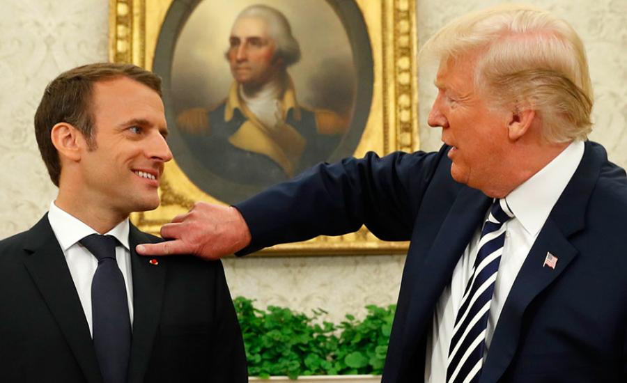 ترامب والرئيس الفرنسي 