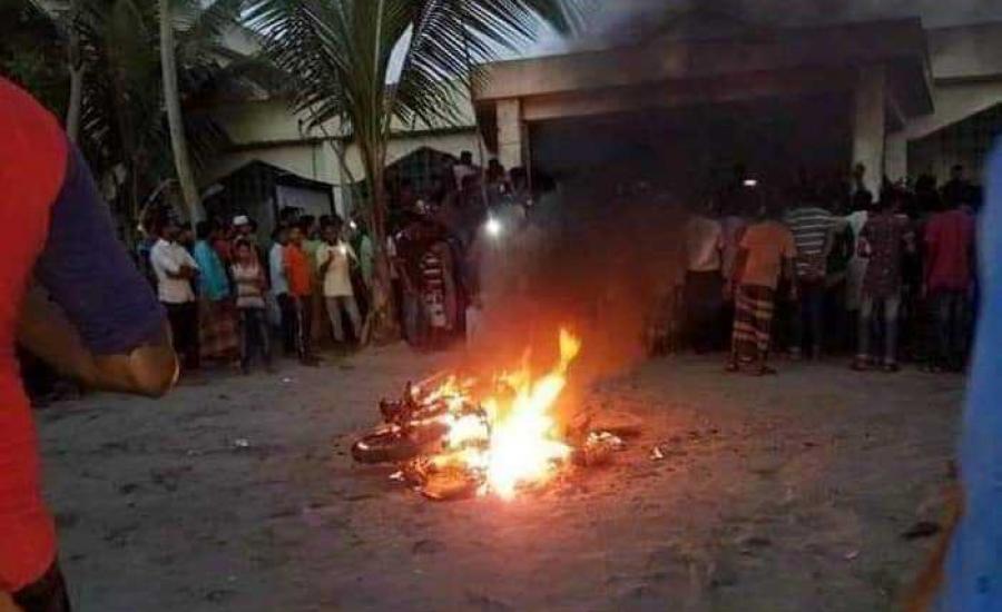 مقتل رجل وحرقه في بنغلادش 
