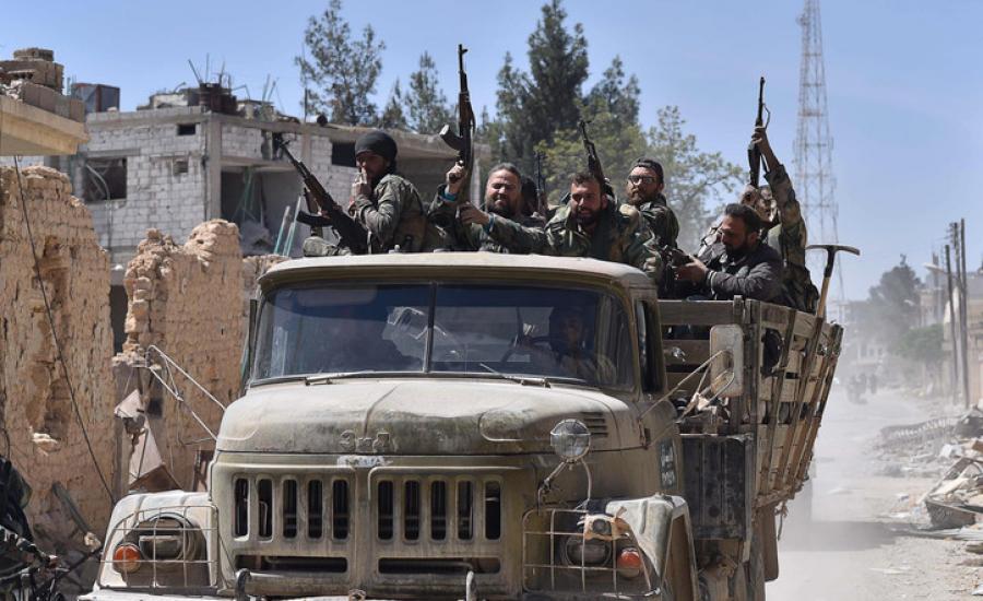 مسلحو داعش في دمشق 