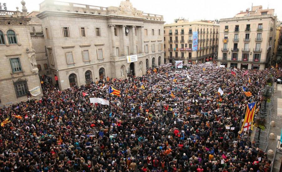 تظاهرات في كتالونيا 