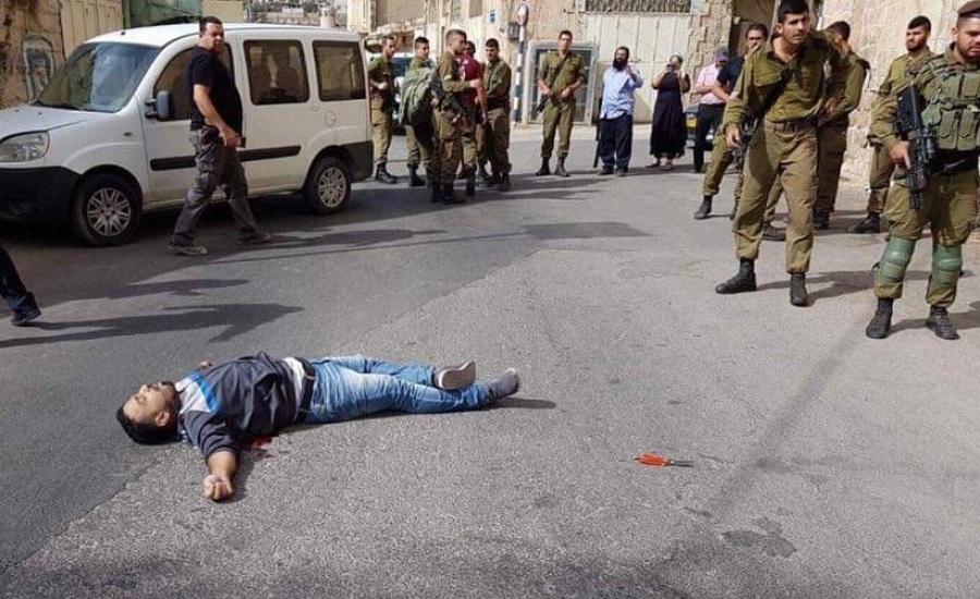 اعدام شاب فلسطيني في الخليل 