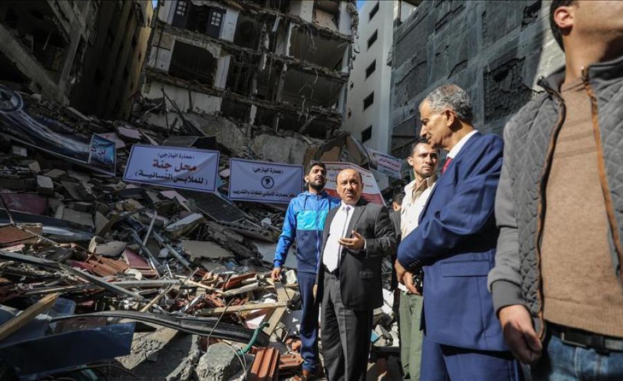 اعادة بناء االمنازل المدمرة في غزة 