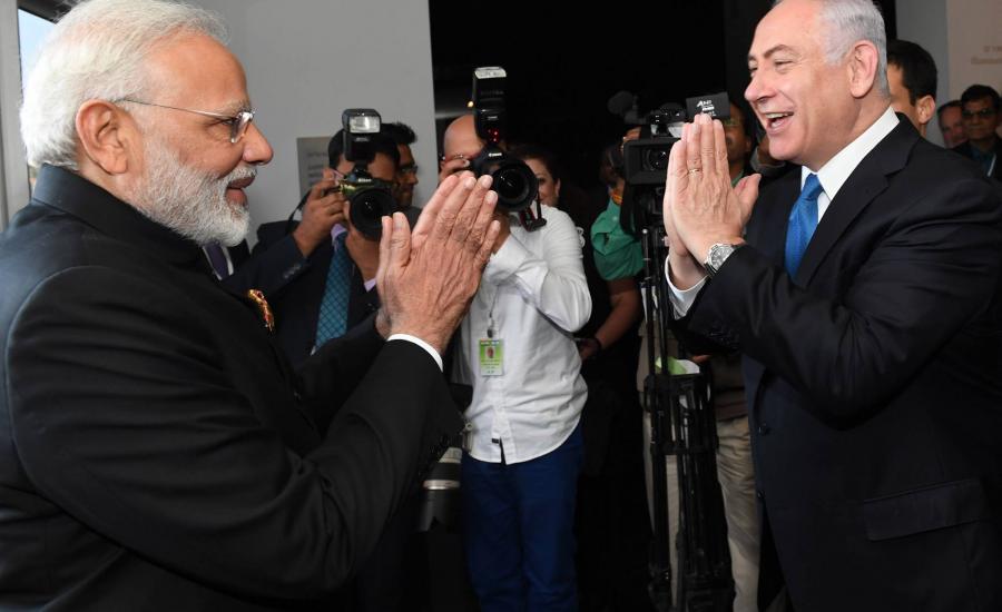 نتنياهو ورئيس الوزراء الهندي 