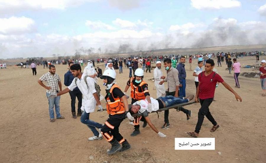 إصابة 35 مواطناً على حدود غزة