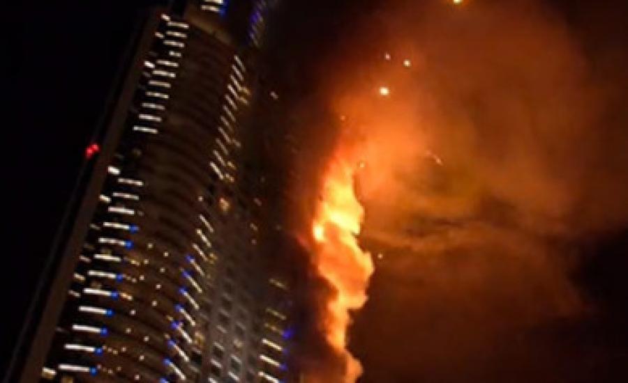حريق في دبي 