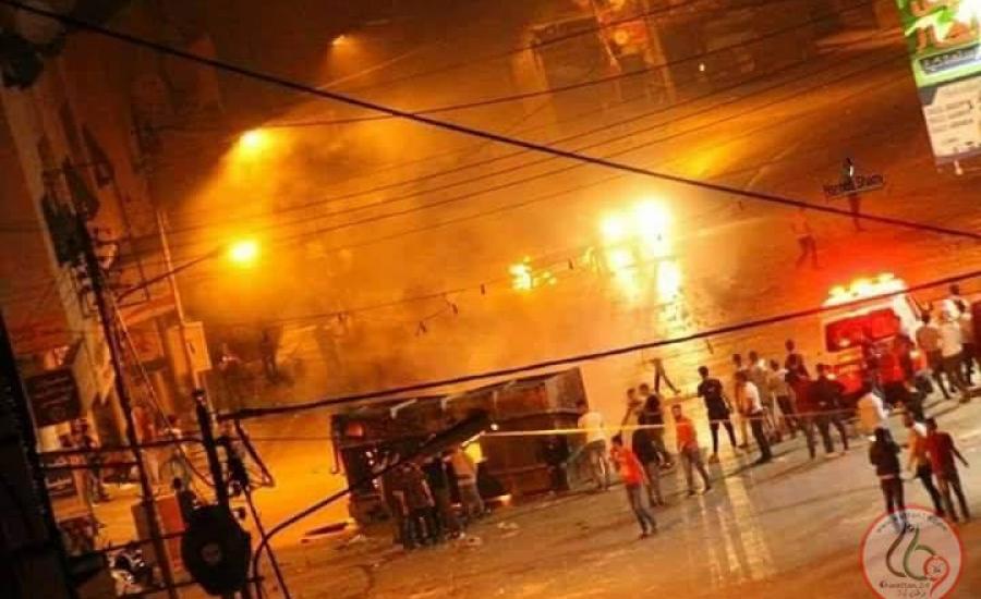 اصابات في  اقتحام  الاحتلال لمدينة نابلس 