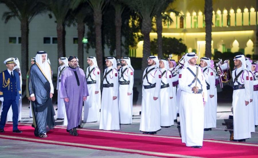 امير قطر والملك المغربي 
