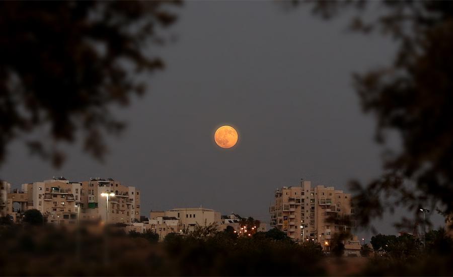 خسوف جزئي للقمر في فلسطين 