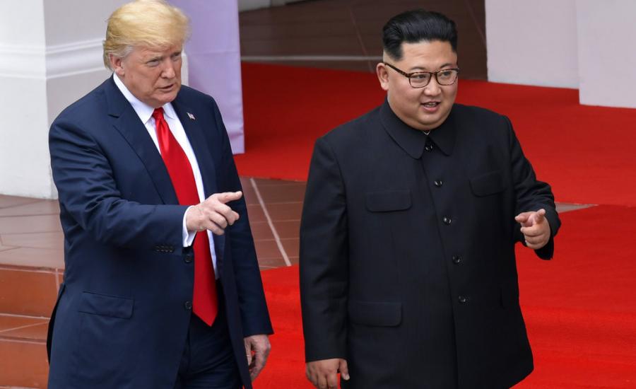 لقاء الزعيم الكوري الشمالي وترامب 