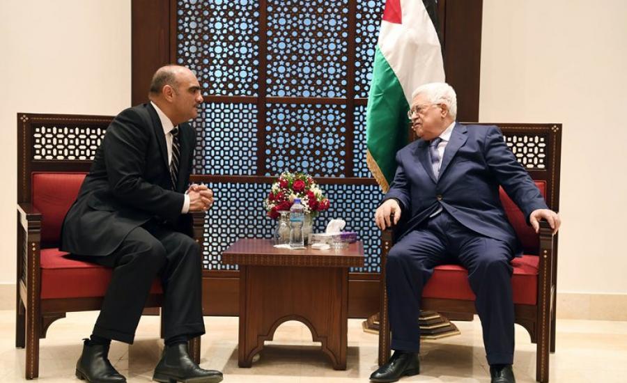 عباس ووزير شؤون الخارجية الاردني 