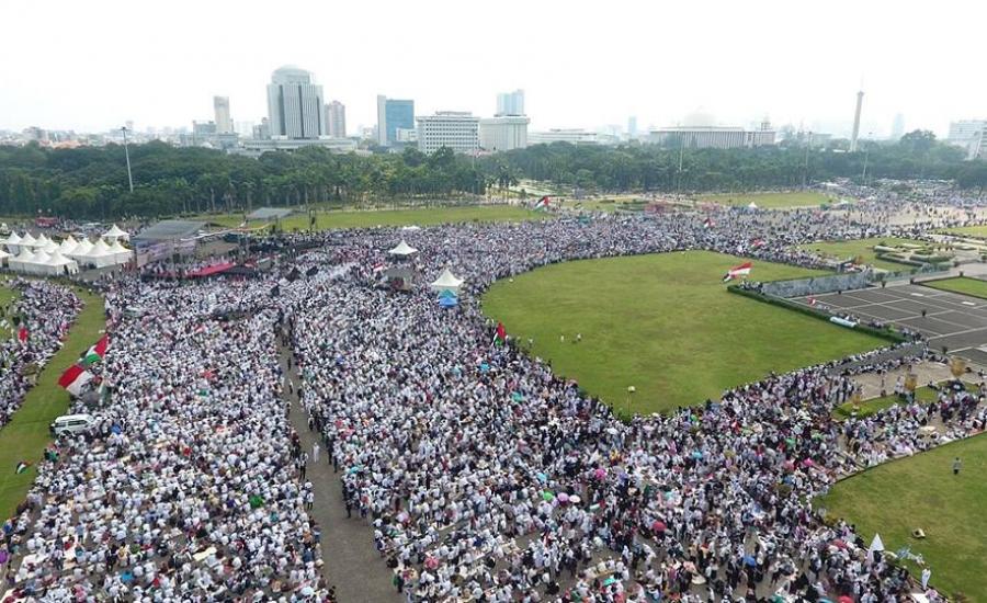 الآلاف في اندونيسيا يتظاهرون نصرة للقدس مسيرة العودة