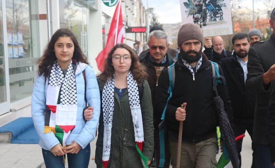مسيرة مواطن تركي من إسطنبول إلى القدس تصل أنقرة