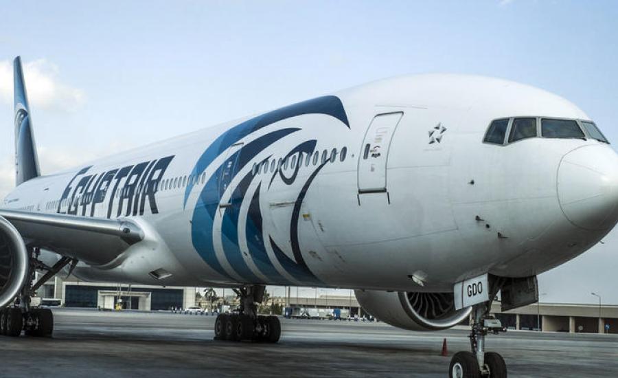 Egypt Air plane on the tarmac of Cairo