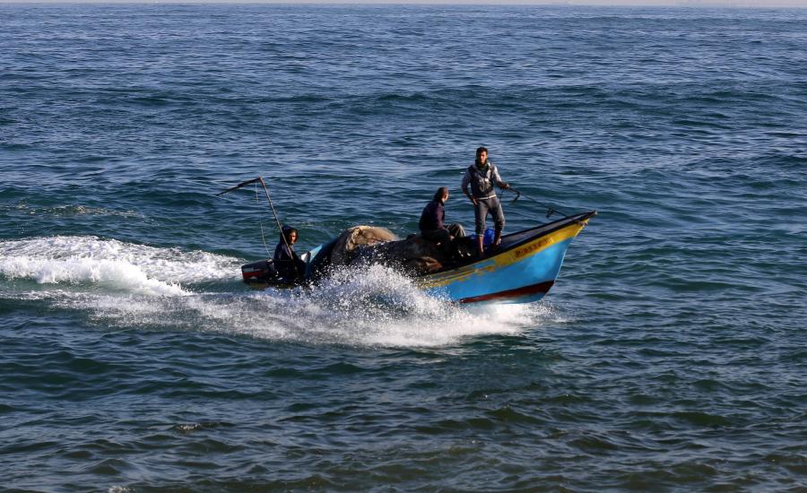 زوارق الصيادين الفلسطينيين 