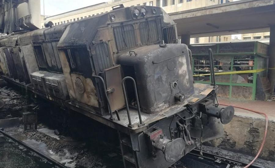 مصرع مصريين في حريق قطارات بالقاهرة 