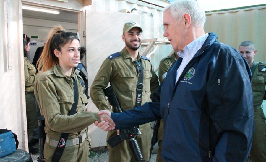 نائب الرئيس الامريكي في زيارة لاسرائيل 