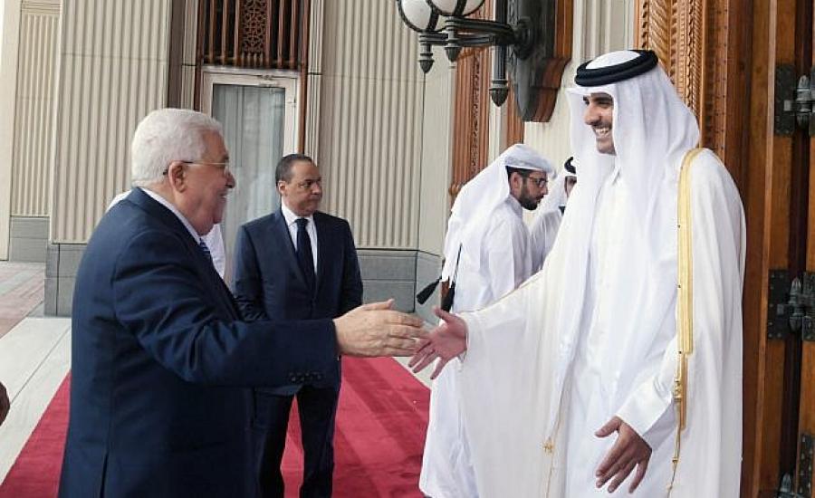 عباس وأمير قطر 