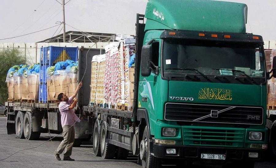 ادخال شاحنات تجارية الى قطاع غزة 