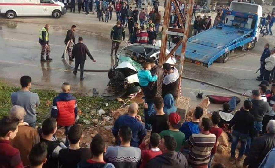مصرع مواطنين من نابلس في حادث سير مروع بسلفيت 