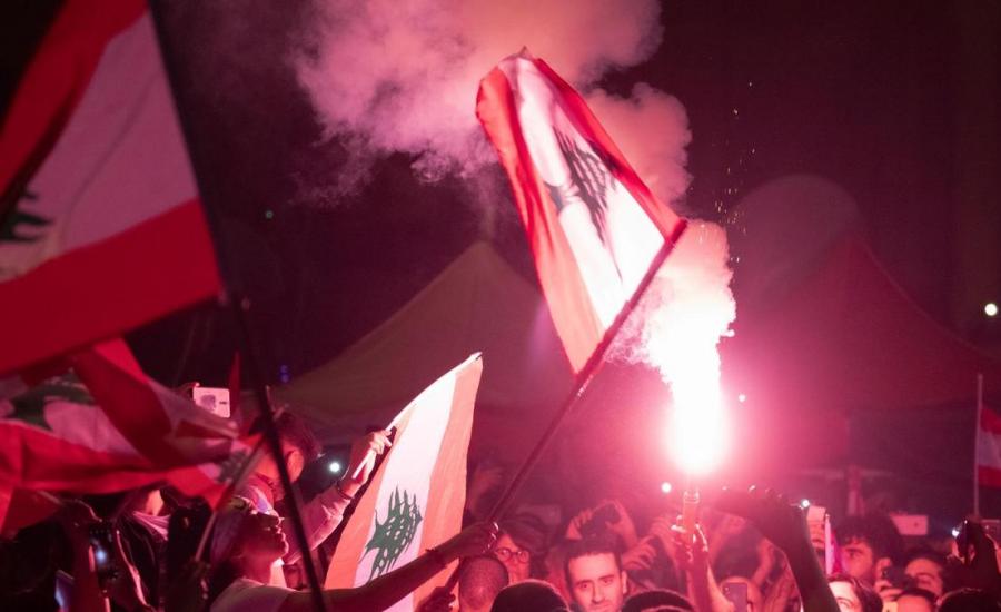 هجوم على المتظاهرين في لبنان 