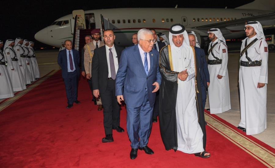 الرئيس عباس في قطر 