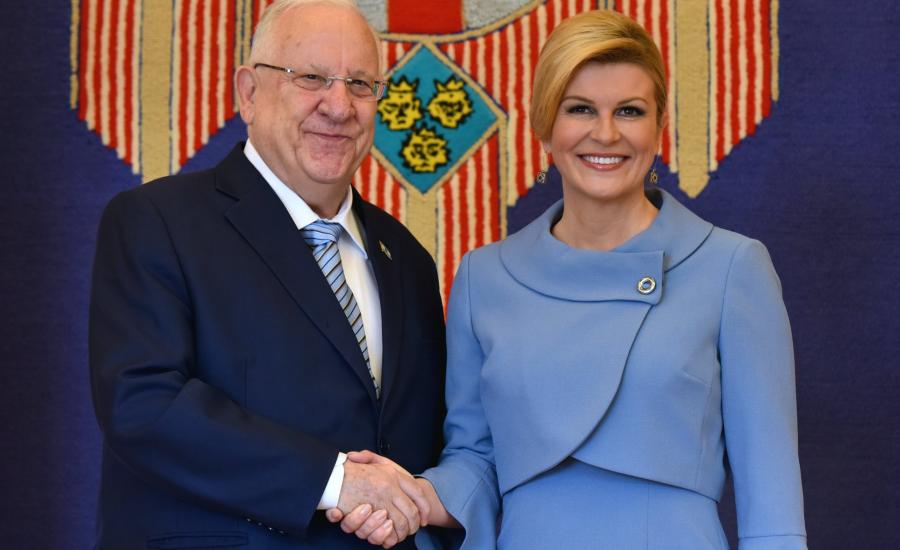 الرئيس الاسرائيلي ورئيسة كرواتيا 
