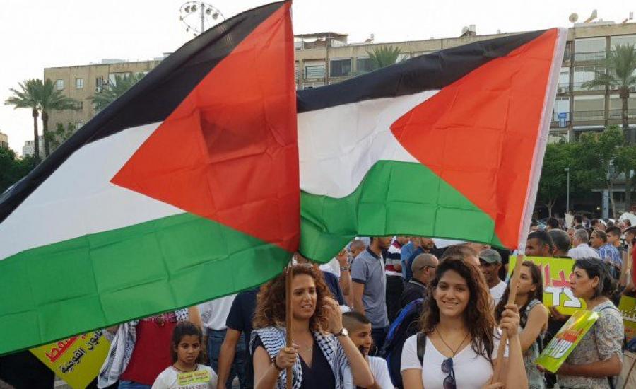 تظاهرة في تل أبيب ضد قانون القومية الاسرائيلي