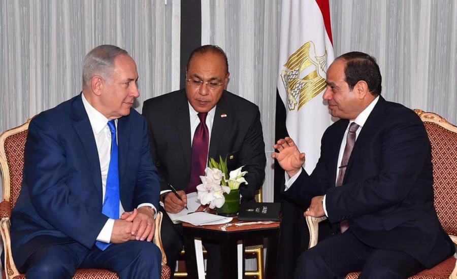 نتنياهو التقى بالرئيس المصري السيسي 
