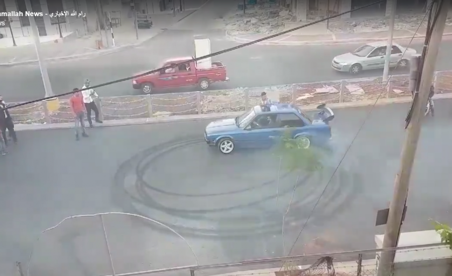 اعتقال مفحط سيارة في رام الله 