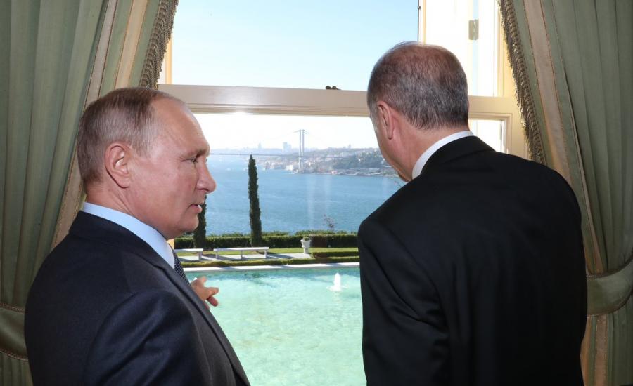 مباحثات بين اردوغان وبوتين حول سوريا 