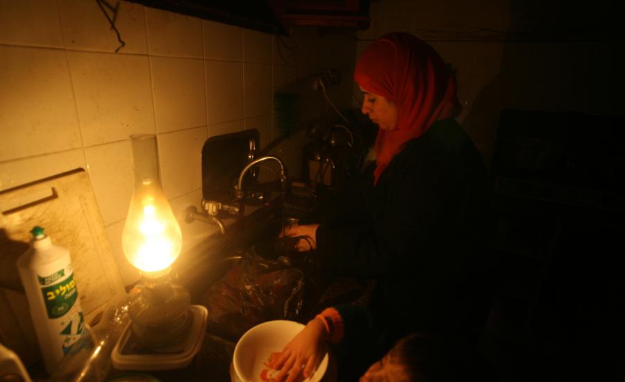 قطع التيار الكهربائي عن غزة 