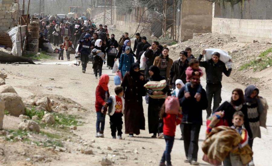 خروج مدنيين من الغوطة الشرقية 